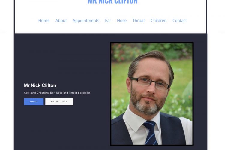 Website Design for Mr Nick Clifton